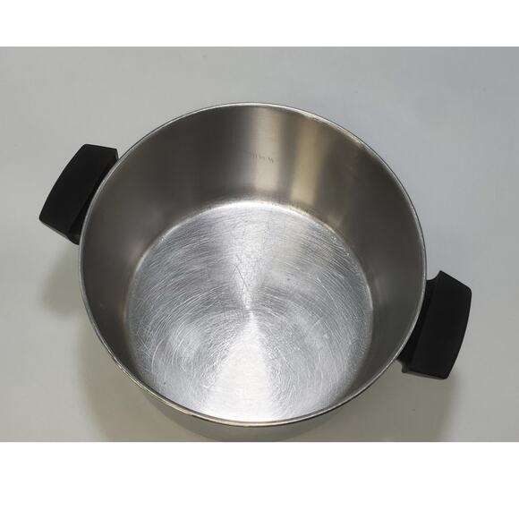 VTG Revere Ware 1801 Tri-Ply Stainless Steel Disk Bottom 6QT Stock Pot No Lid - Picture 5 of 6